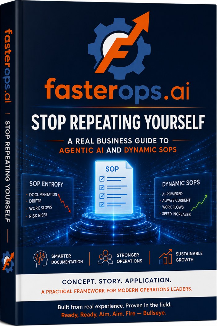 FasterOps: Stop Repeating Yourself — book cover